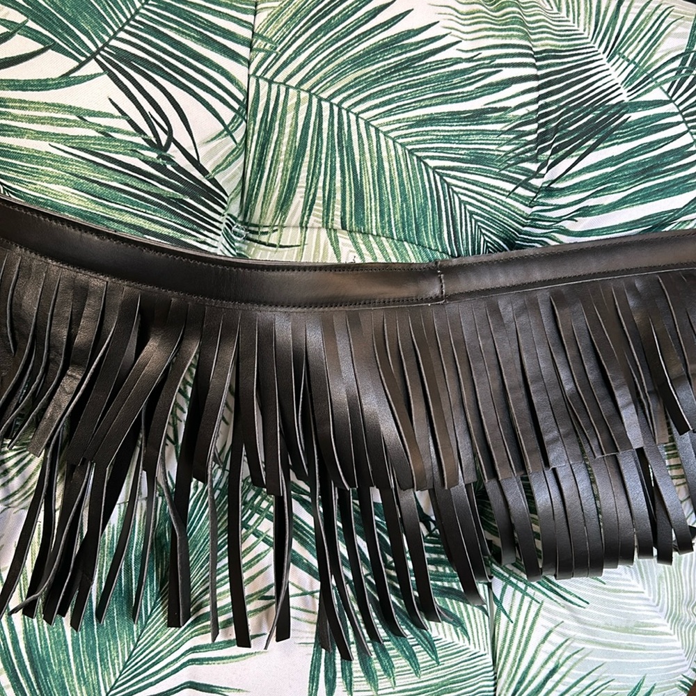 Amber Layered Fringe Belt